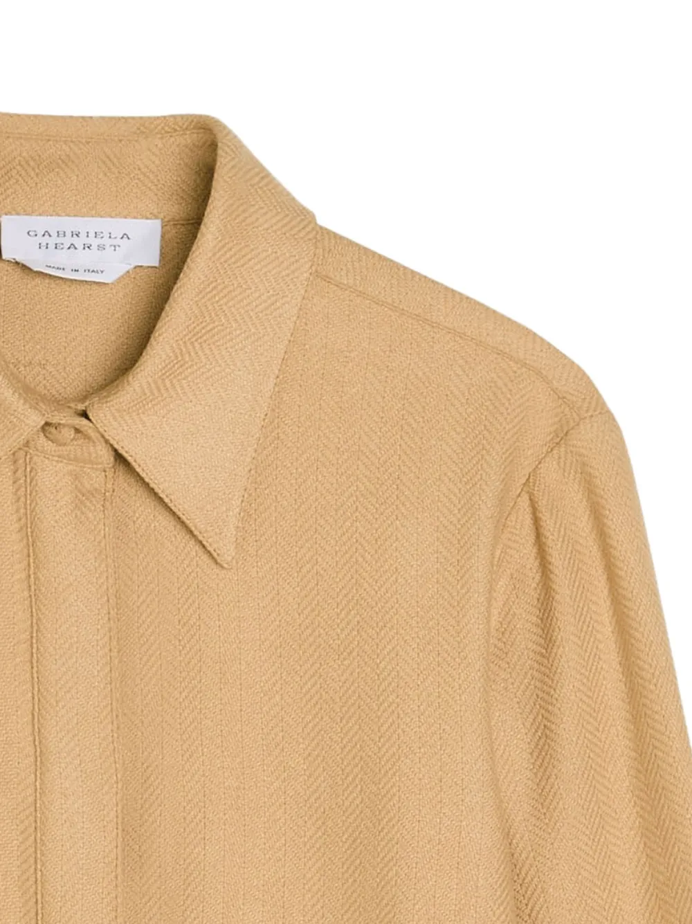 Gabriela Hearst blouse met visgraatpatroon - Bruin