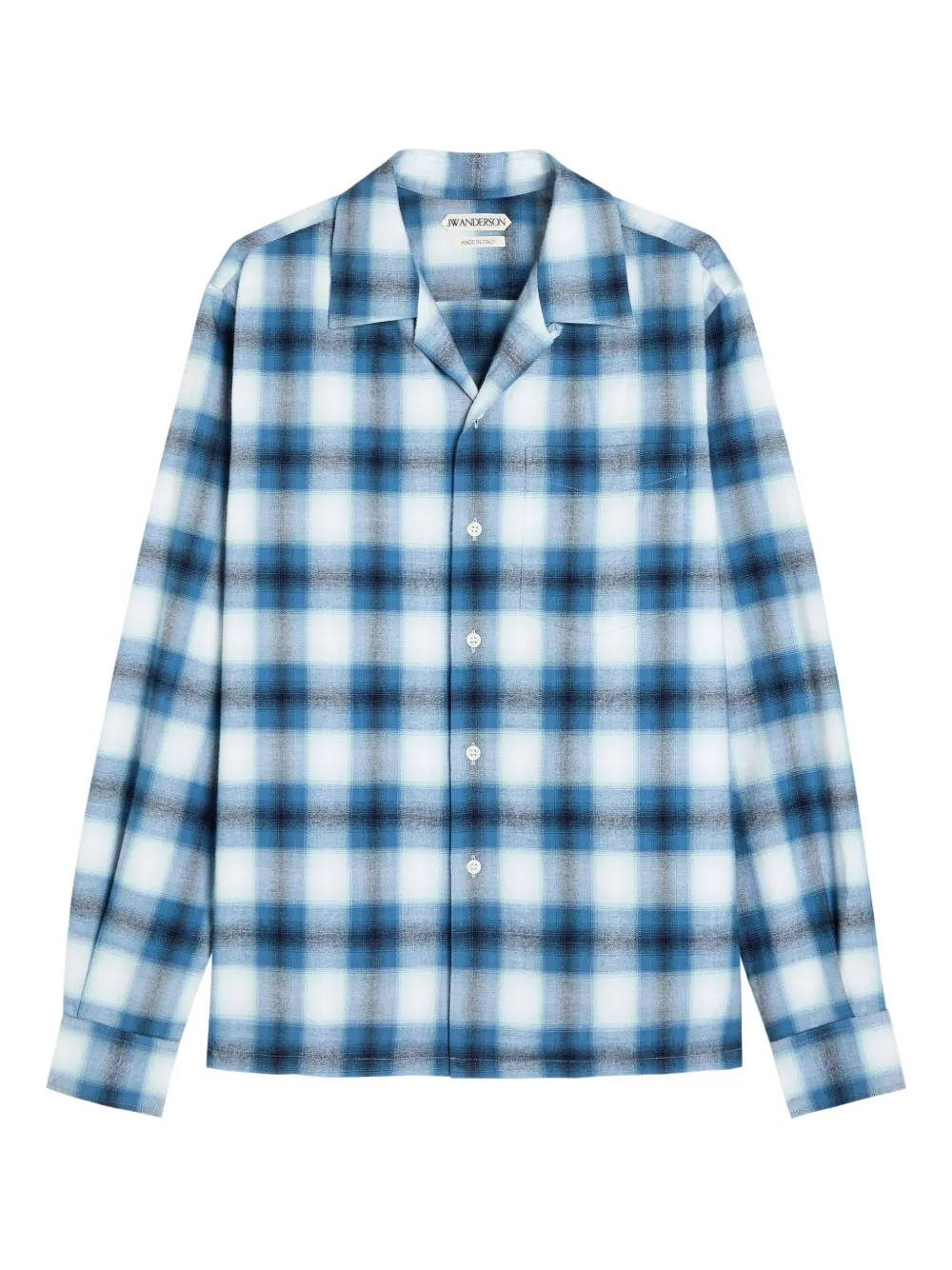 JW Anderson Camicia a quadri con tasca - Blu