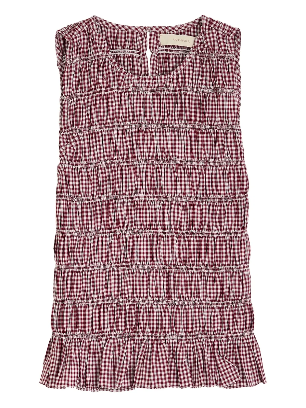 Faithfull the Brand Top a quadretti - Rosso