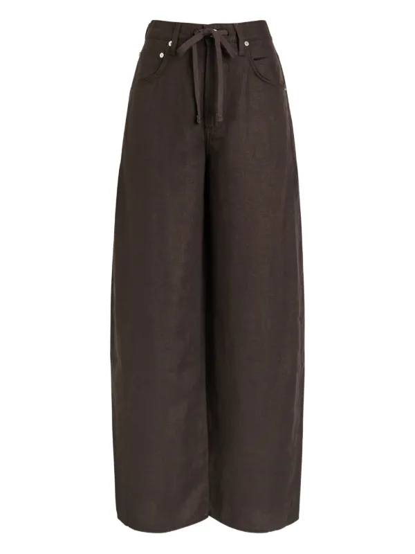 Citizens of Humanity Bynn Drawstring Wide-leg Trousers in Brown