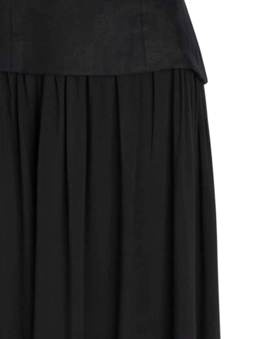 Faithfull the Brand Lenise midi-jurk met vierkante hals - Zwart