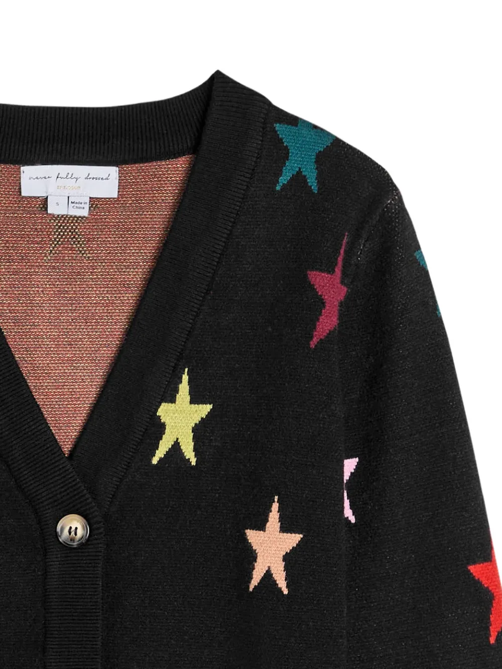  Never Fully Dressed Star-pattern Cardigan - Black 
