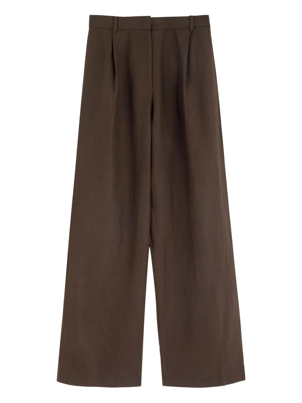 Faithfull the Brand Pantaloni Stevie con pieghe - Marrone