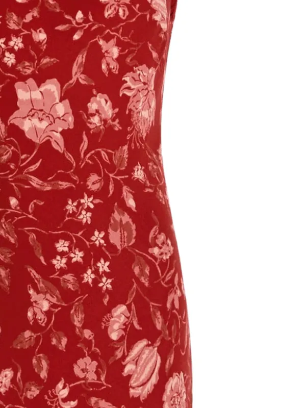 red dresses for spring Can't Stop You Coral Red Poplin Midi Dress  Shop the Mint