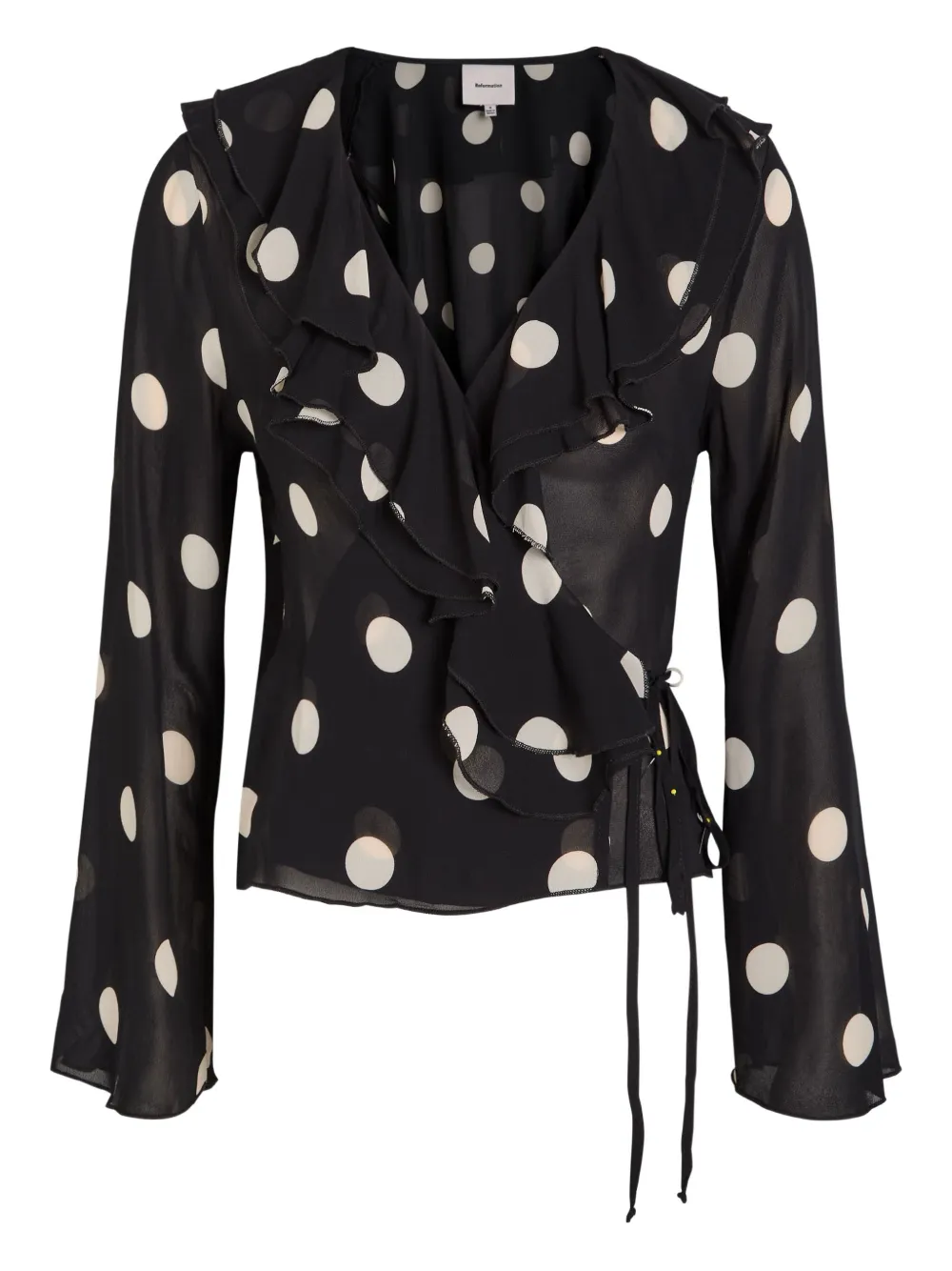 Reformation Top Kilah a pois - Nero