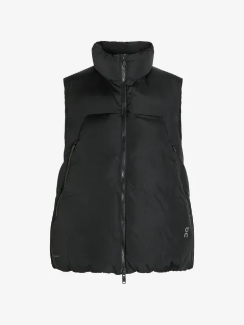 On  zip-up gilet 