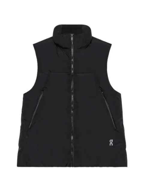 On  zip-up gilet 