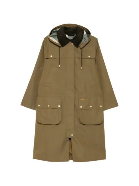 Barbour manteau en velours côtelé à capuche