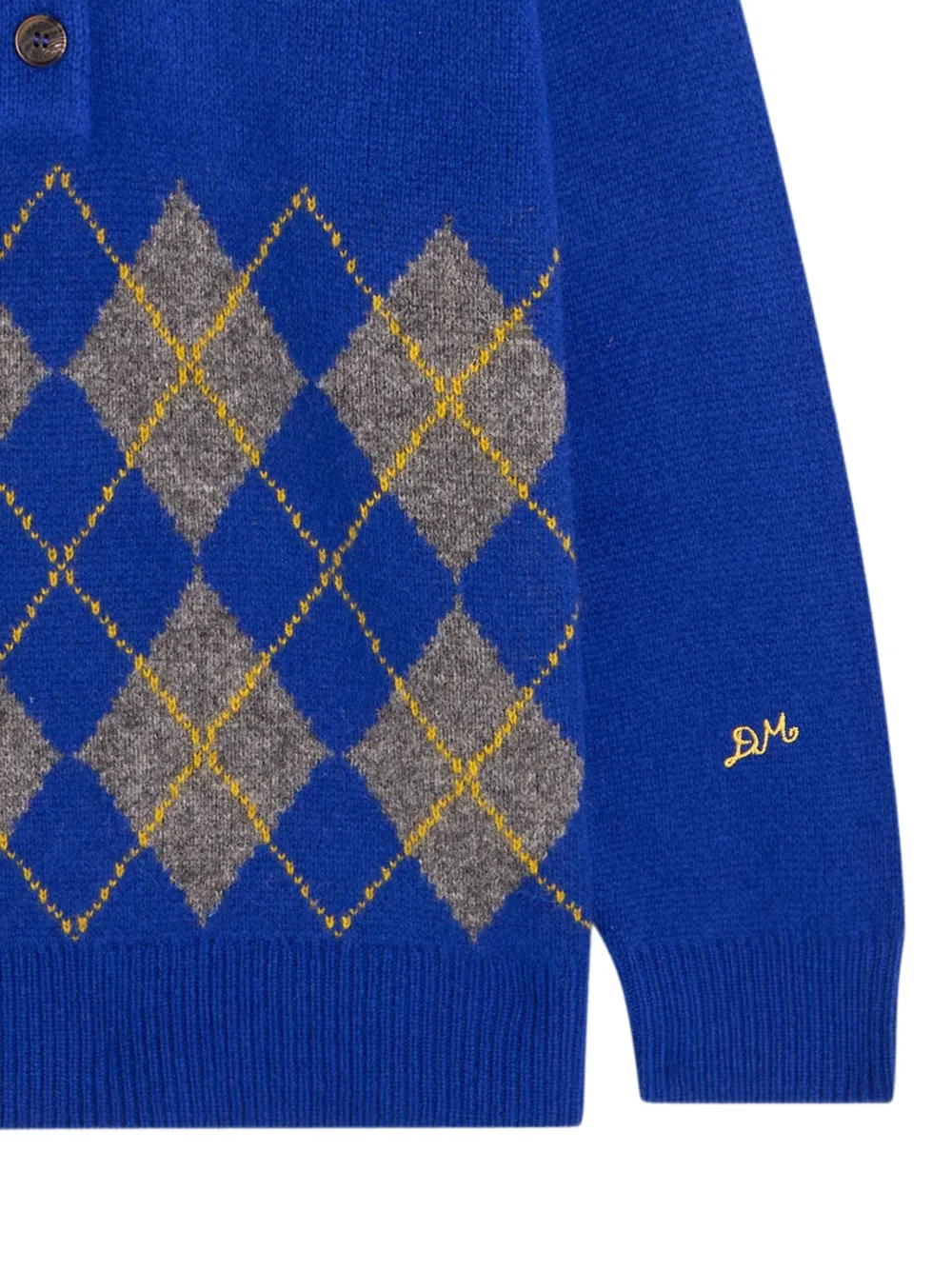  Damson Madder Half-button Sweater - Blue 