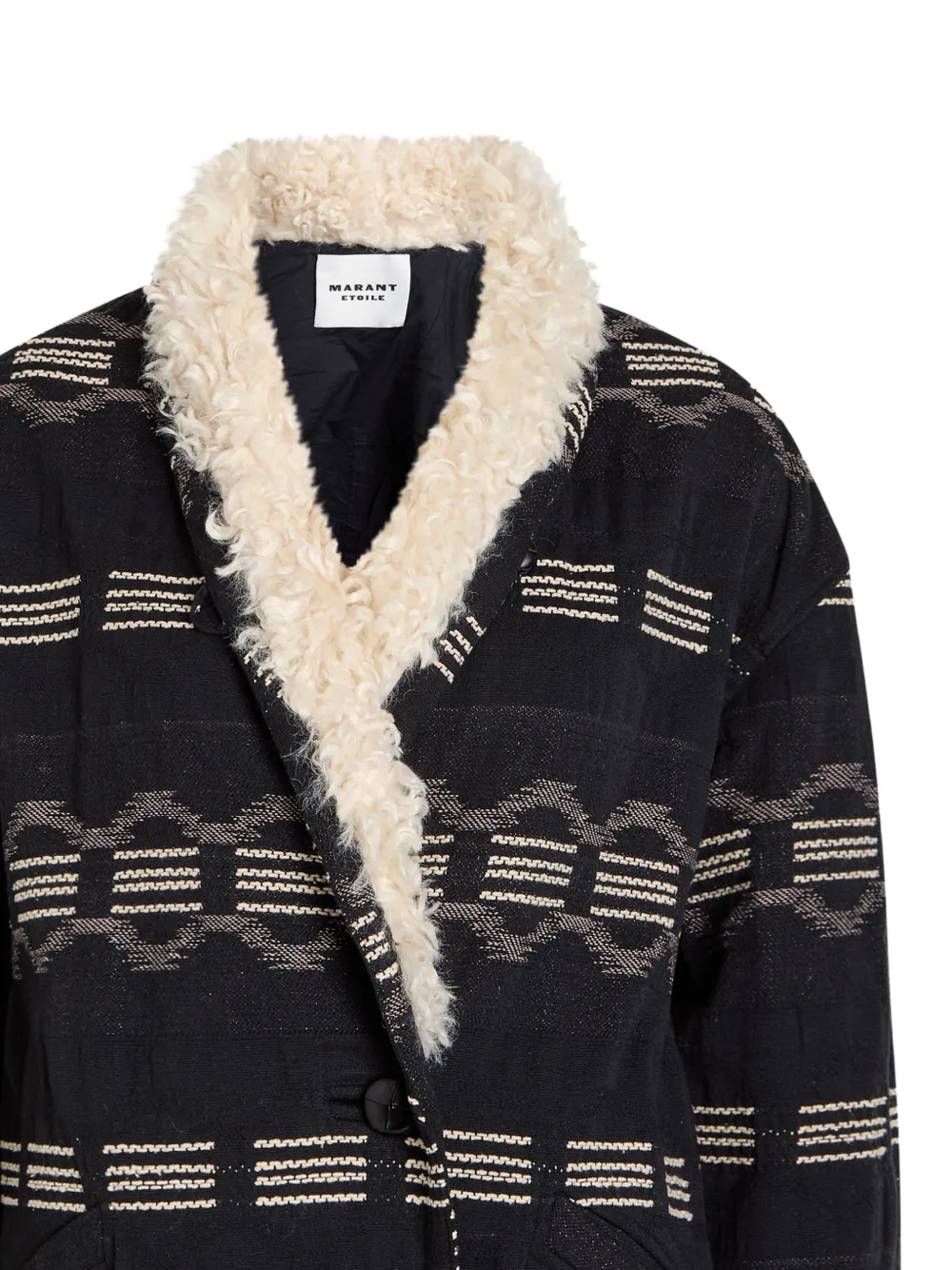  Marant étoile Qayla Jacquard Coat - Black 
