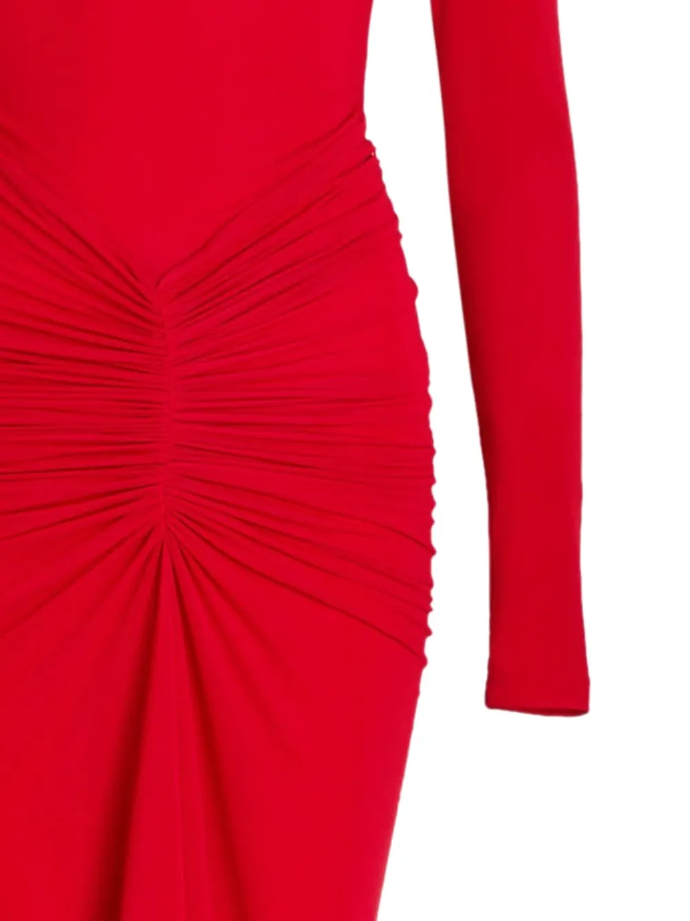 Ronny Kobo Scorpio maxi-jurk met col en ruches - Rood