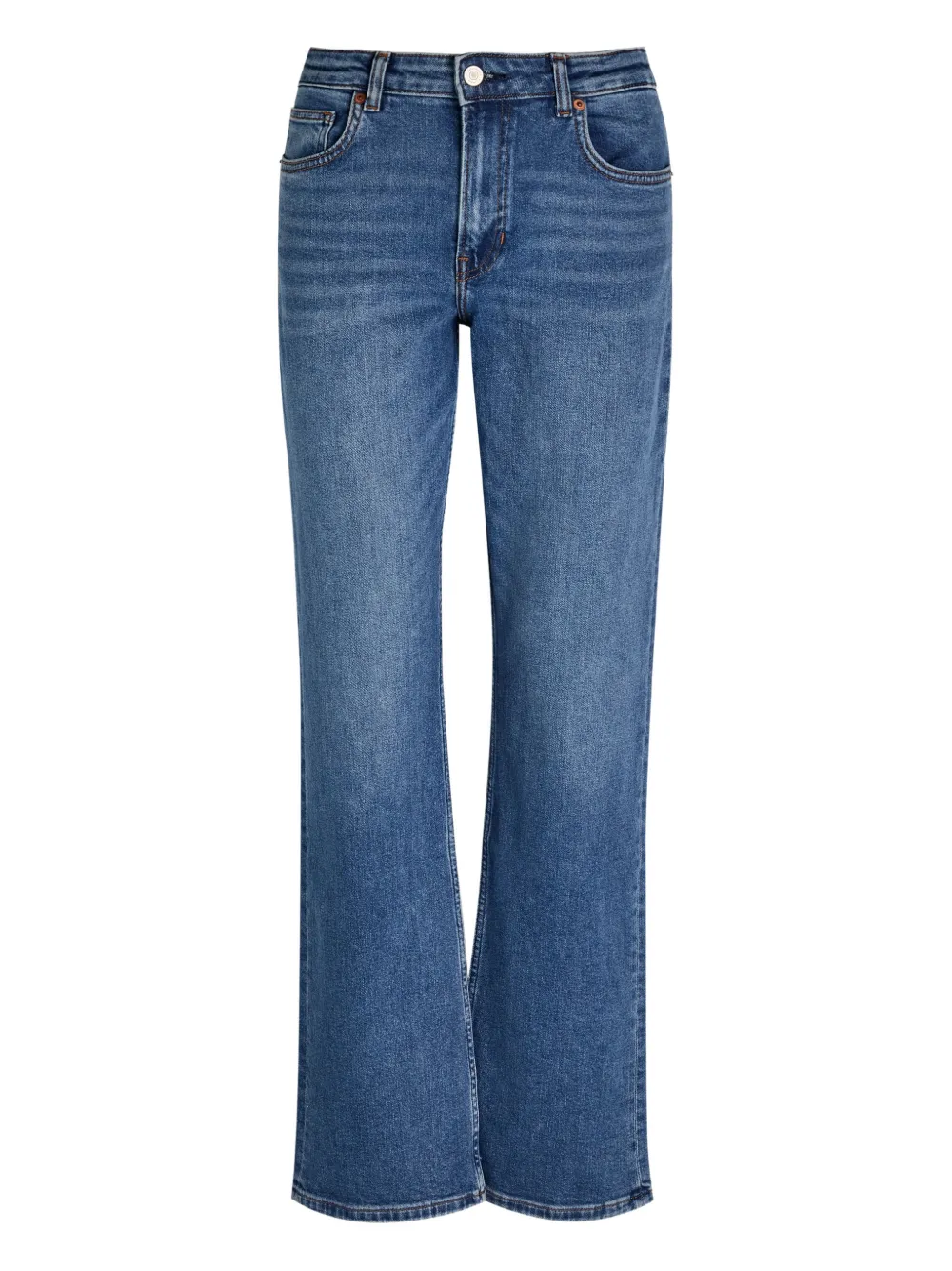 Reformation Elton belt loops straight-leg jeans - Blau