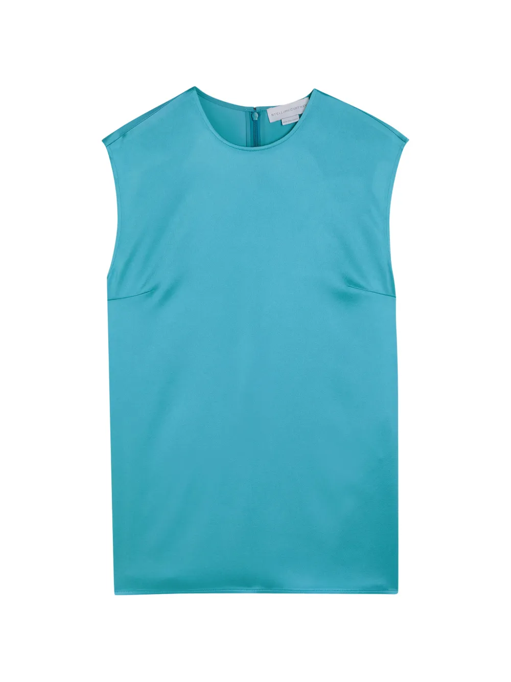 Stella McCartney satin zip-up tank top - Blu