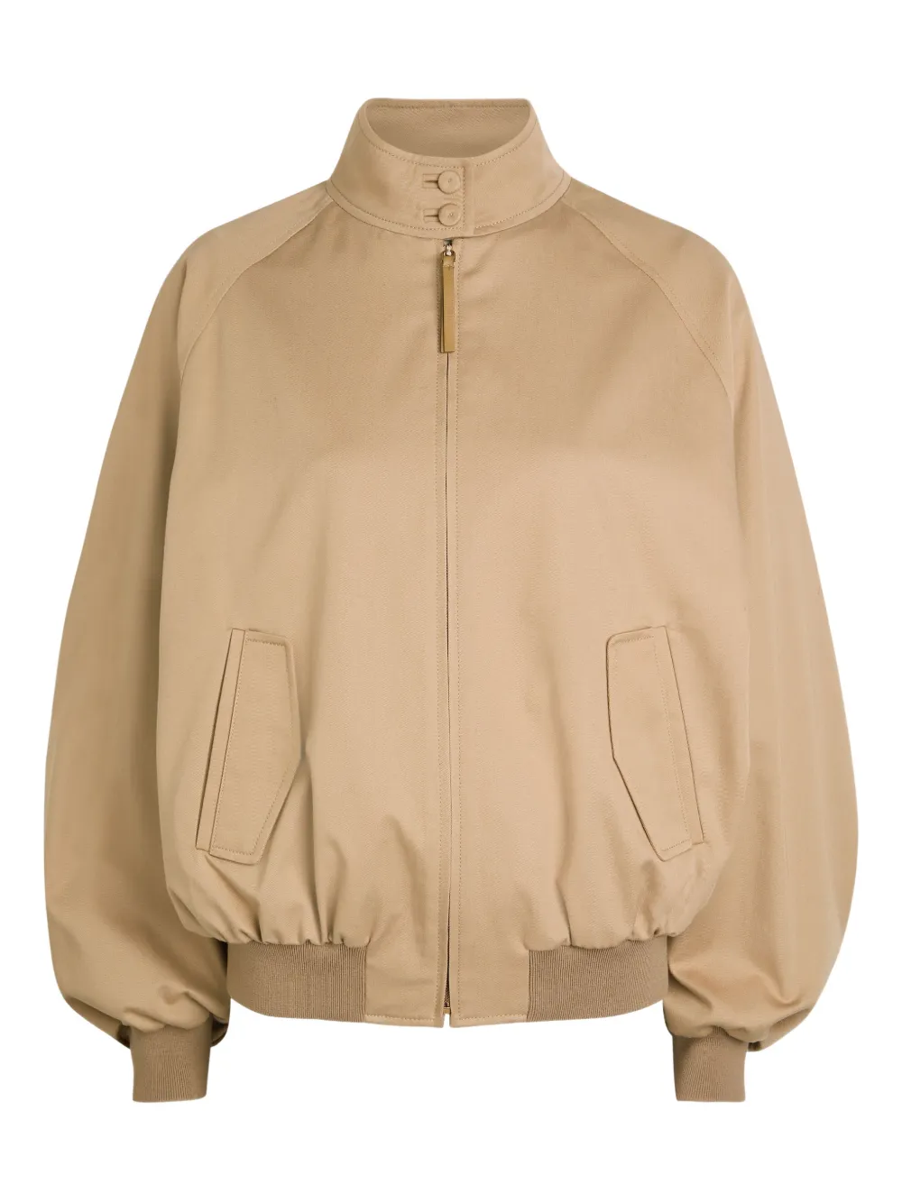 Gabriela Hearst Wynne zip-up bomber jacket - Toni neutri