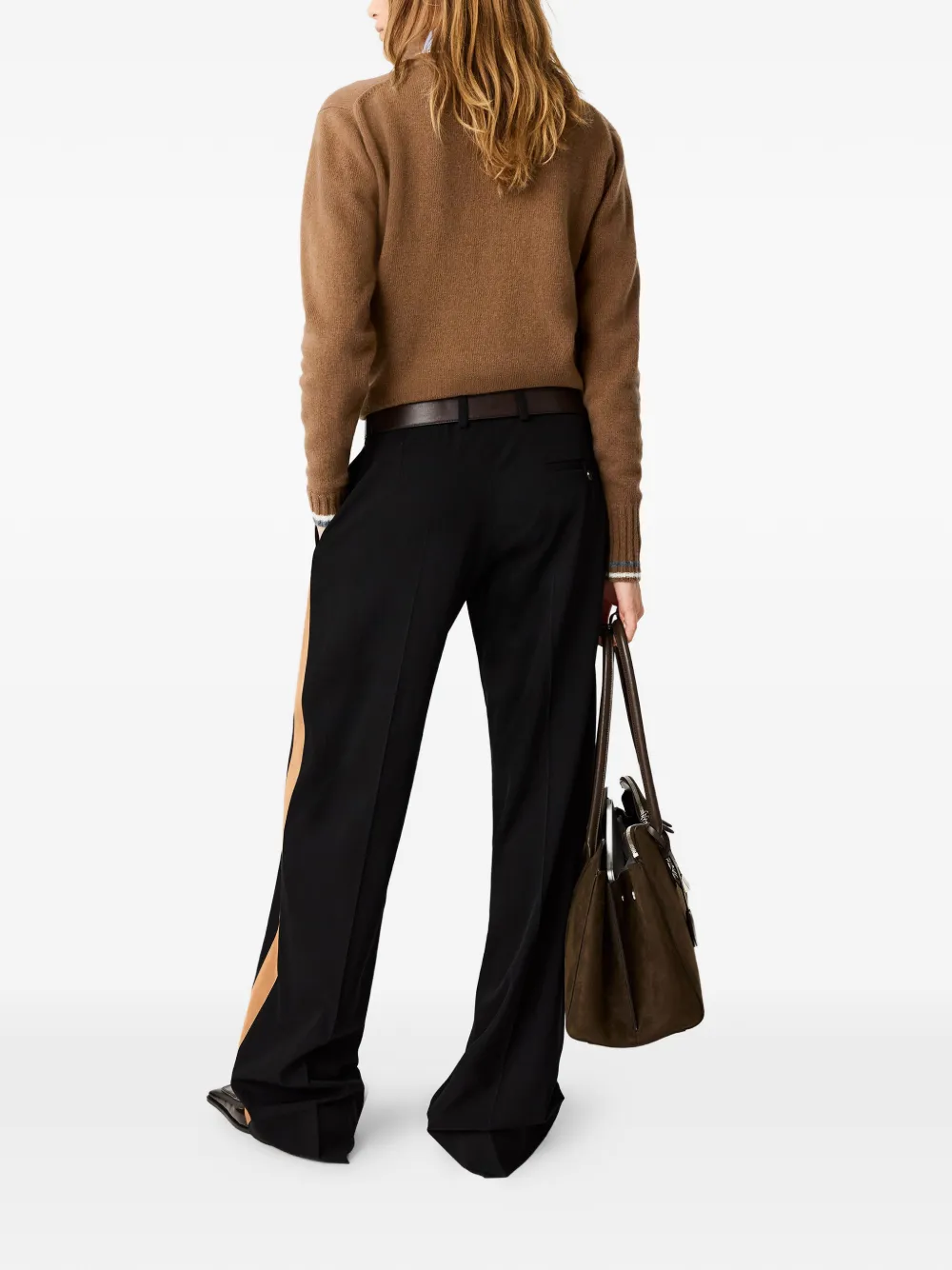  Stella Mccartney Pull Hybrid En Maille - Marron 