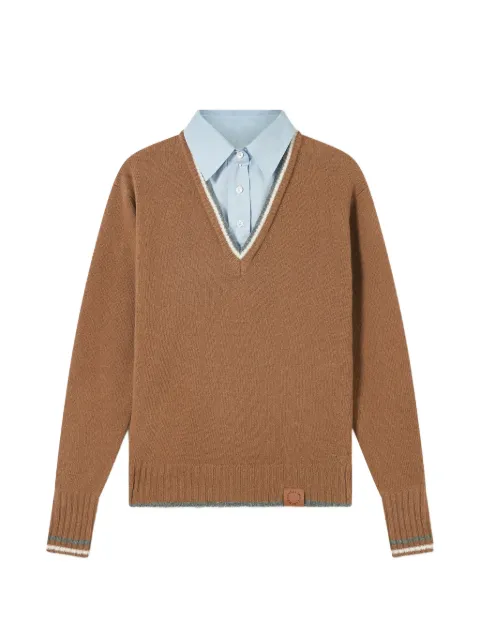 Stella McCartney Hybrid stickad skjorttröja