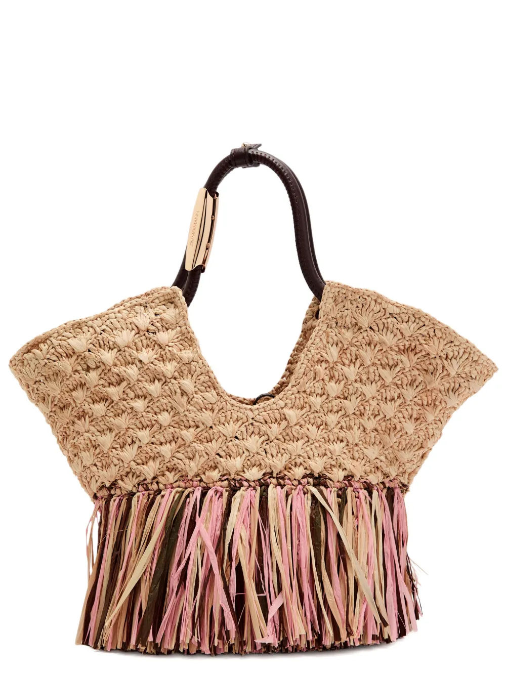 ZIMMERMANN small Goldentime fringed raffia tote bag | Image 2