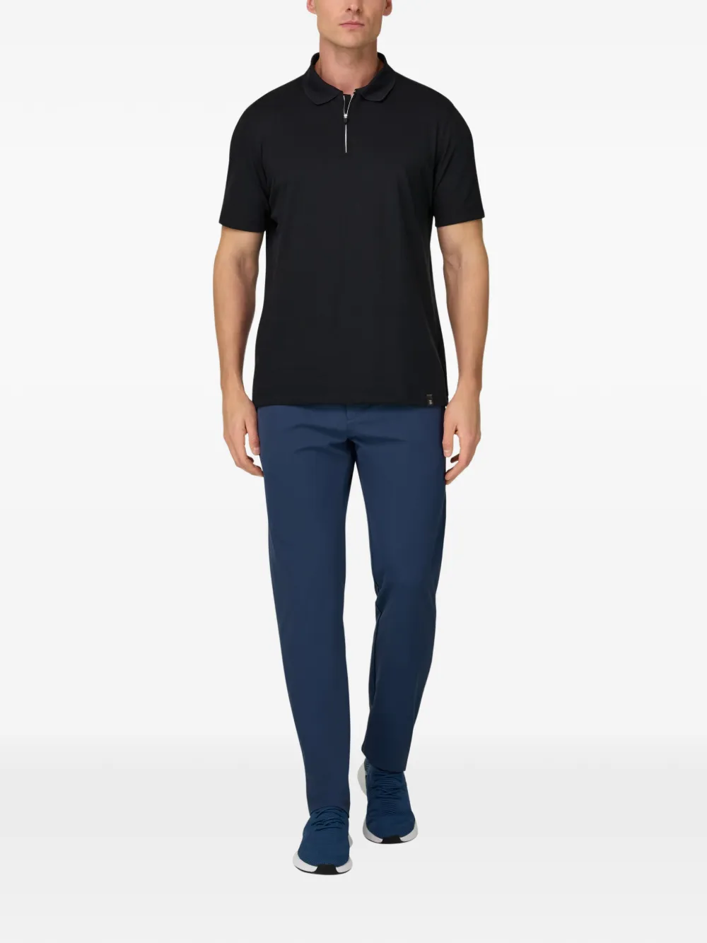 Boggi Milano Stretch broek met diagonale zak - Blauw