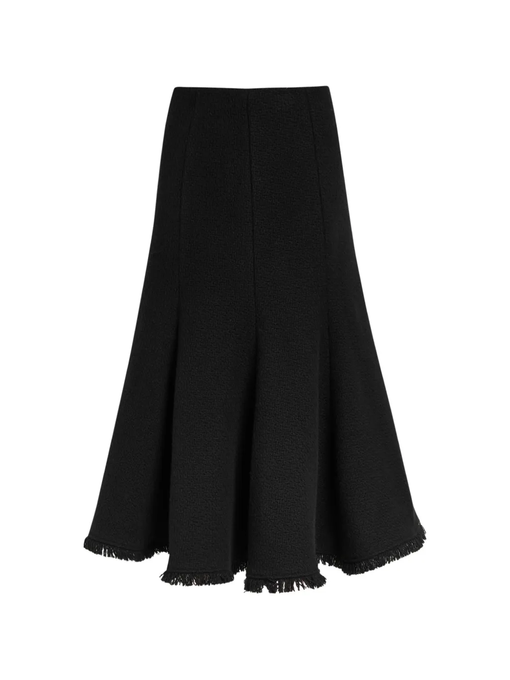 Gabriela Hearst fringed A-line midi skirt - Nero