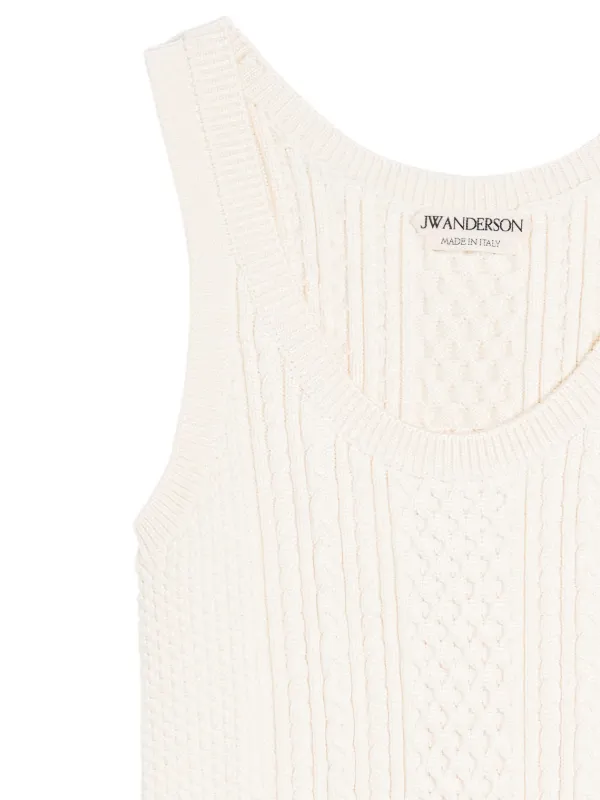 JW Anderson Cable Knit Top | Neutrals | FARFETCH