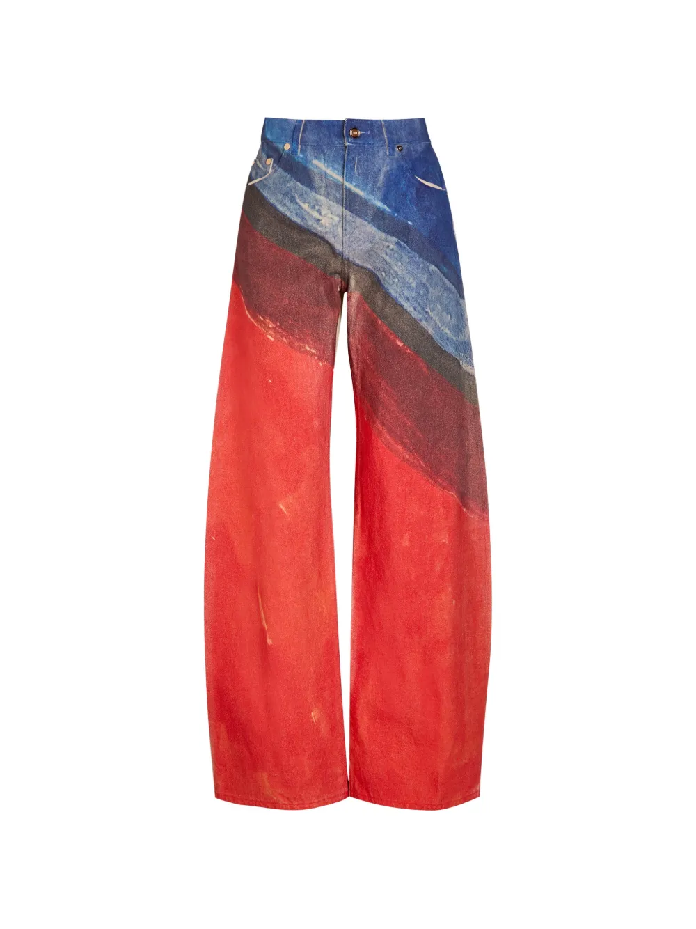 Gabriela Hearst abstract-print jeans - Rosso
