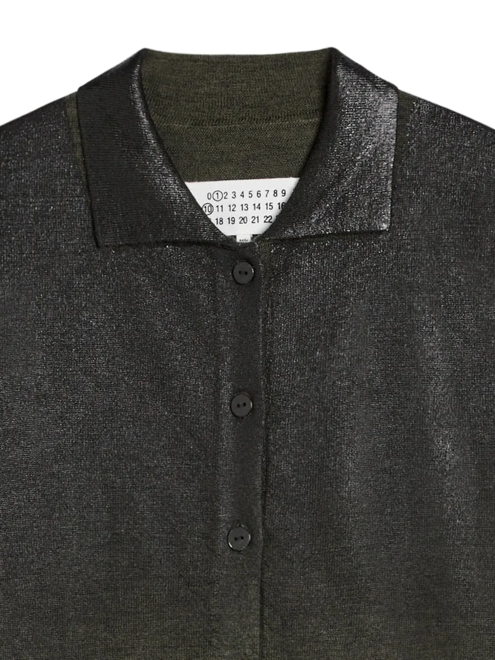  Maison Margiela Button Collar Cardigan - Green 