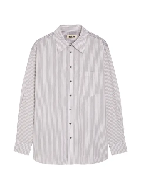 B SIDES camisa con motivo de rayas y con bolsillo en el pecho