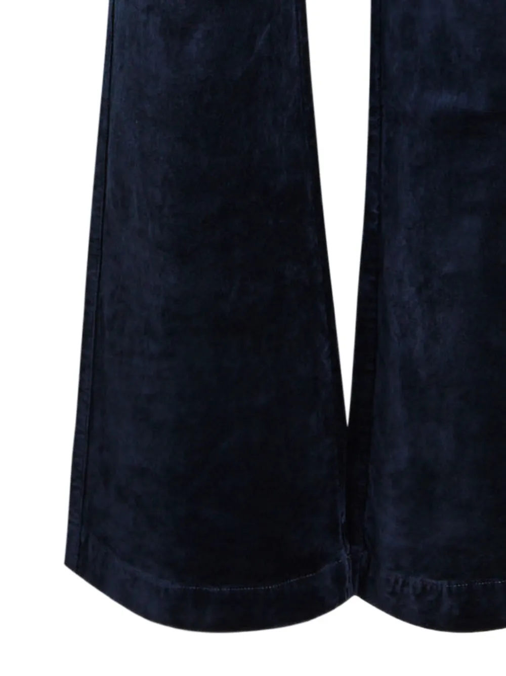  Paige Belt Loops Flared Trousers - Blue 