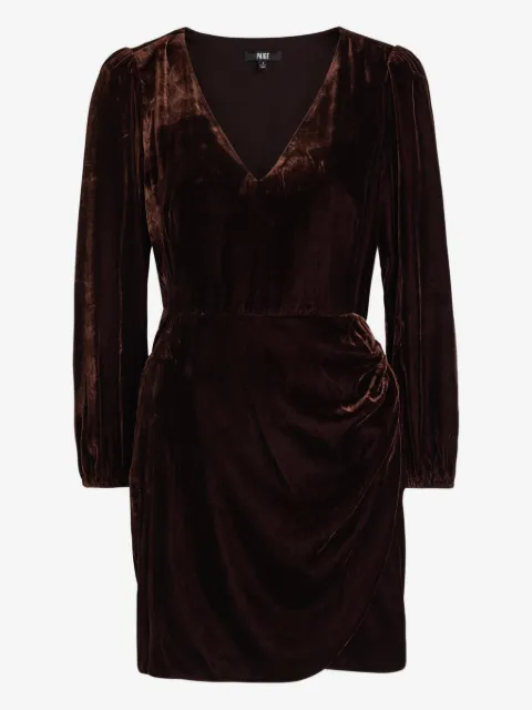 PAIGE V-neck ruched-effect dress