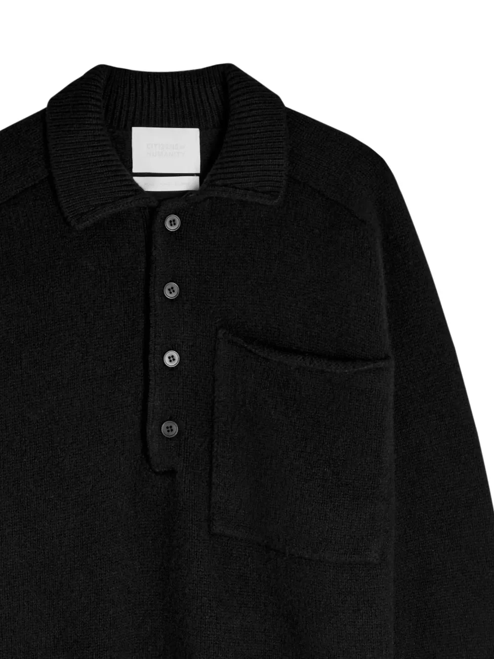 Citizens of Humanity Agatha gebreide trui met zak - Zwart