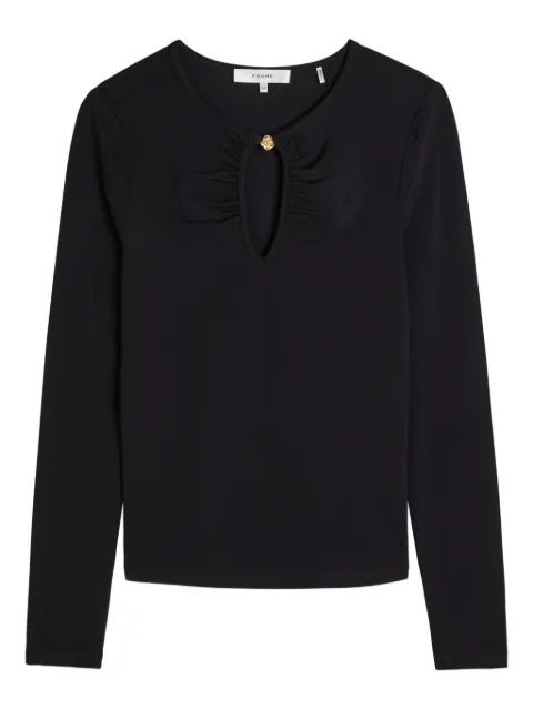 FRAME The Keyhole ruched top