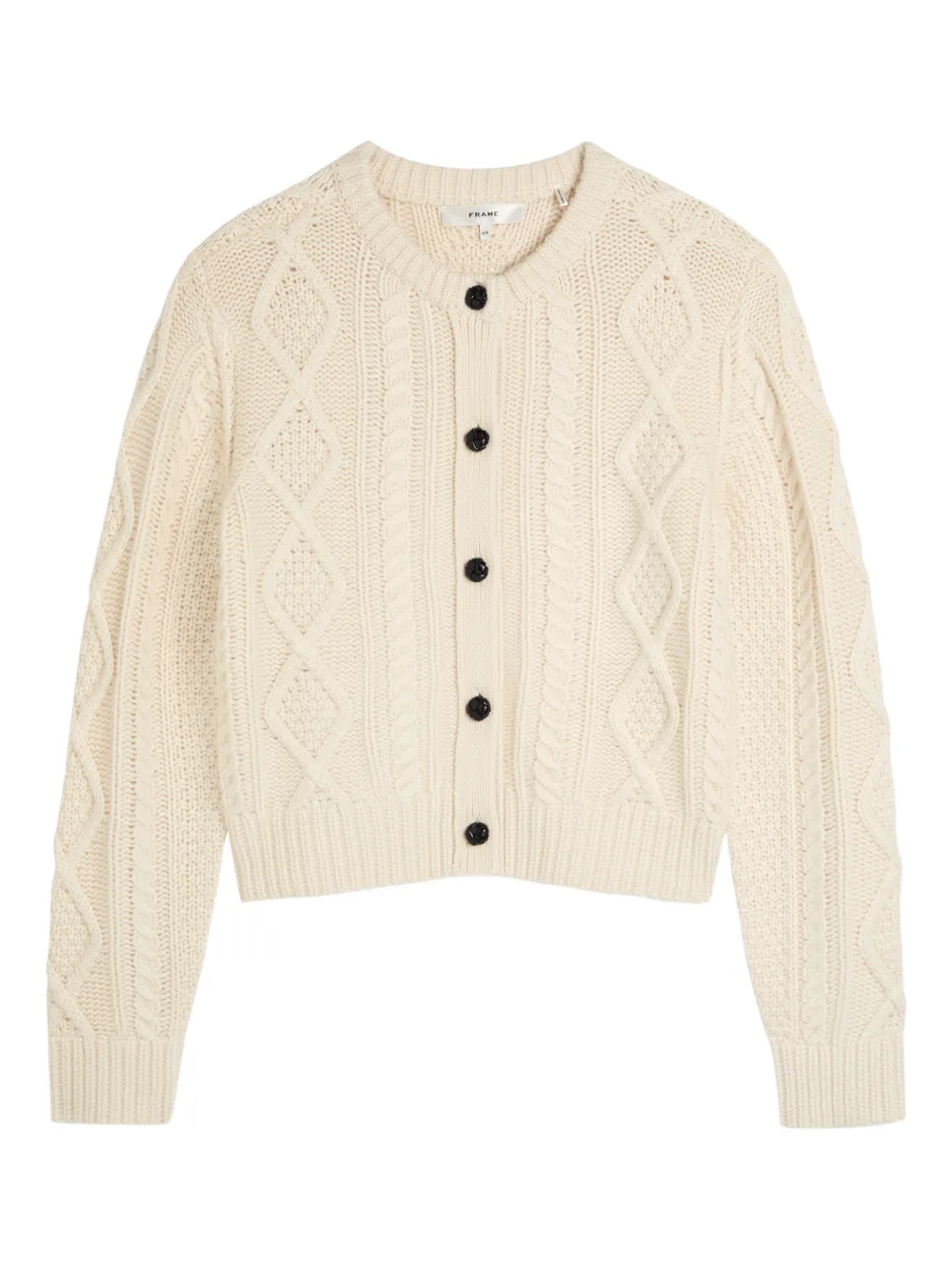 FRAME Maglione con lavorazione a trecce e bottoni - Toni neutri
