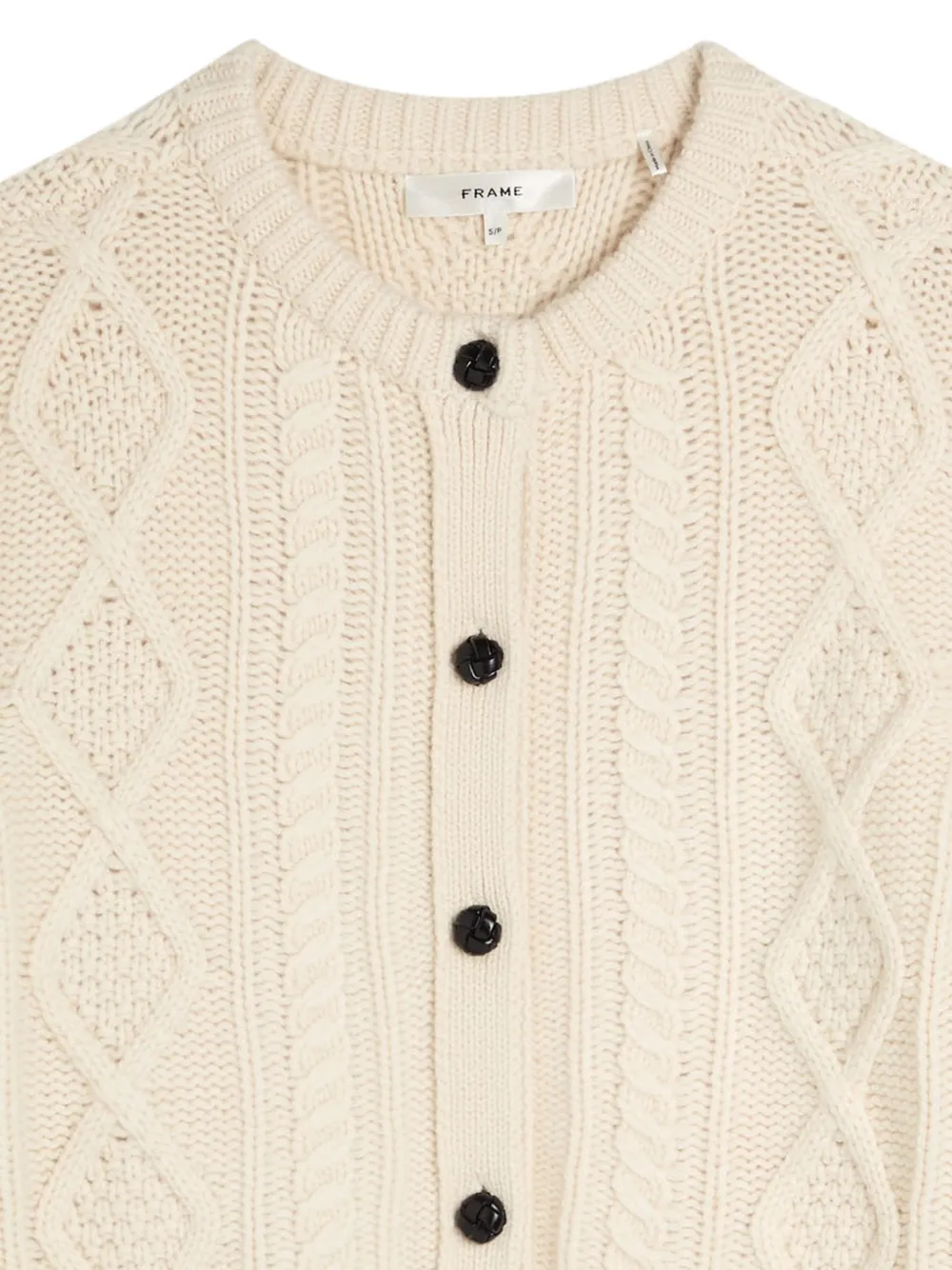  Frame Cable-knit Buttoned Sweater - Neutrals 