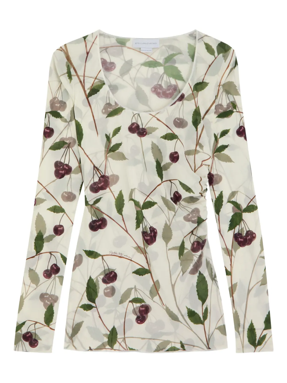 Stella McCartney Cherry-print top - Neutrals