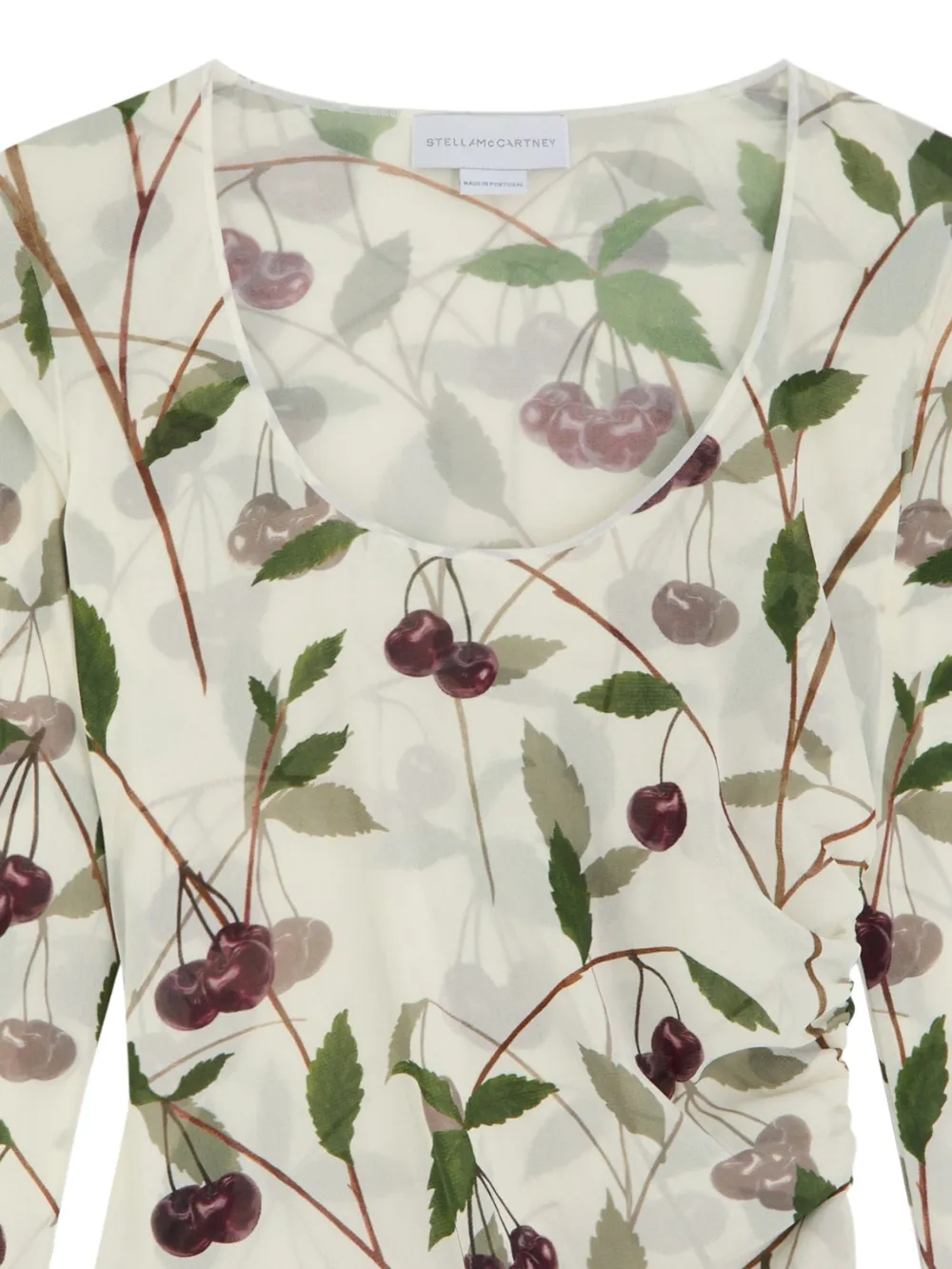 Stella McCartney Top met kersenprint - Beige
