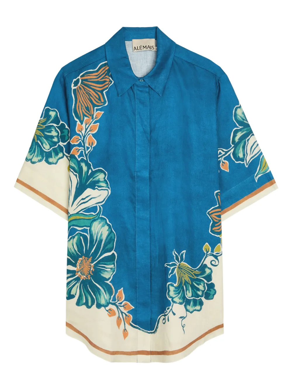 ALEMAIS Luda floral shirt - Blau