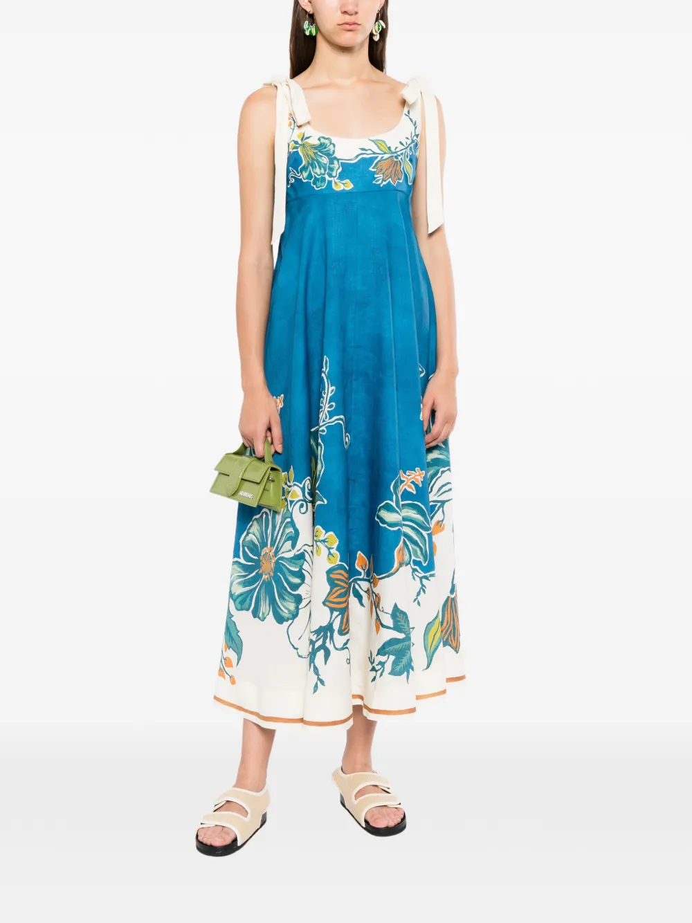 ALEMAIS Luda maxi-jurk met bloemenprint Blauw