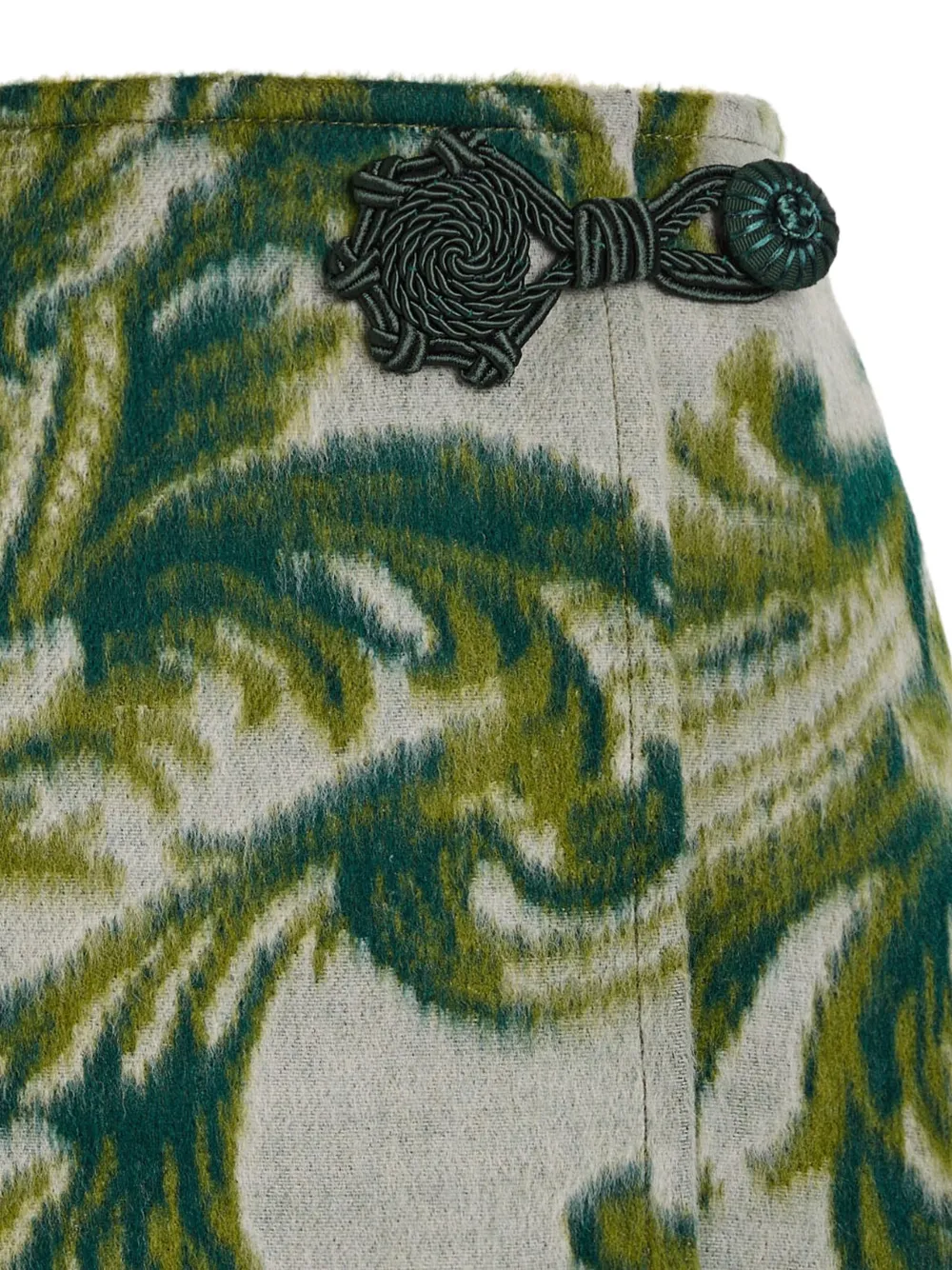 ETRO Mini-wikkelrok met blad jacquard - Grijs