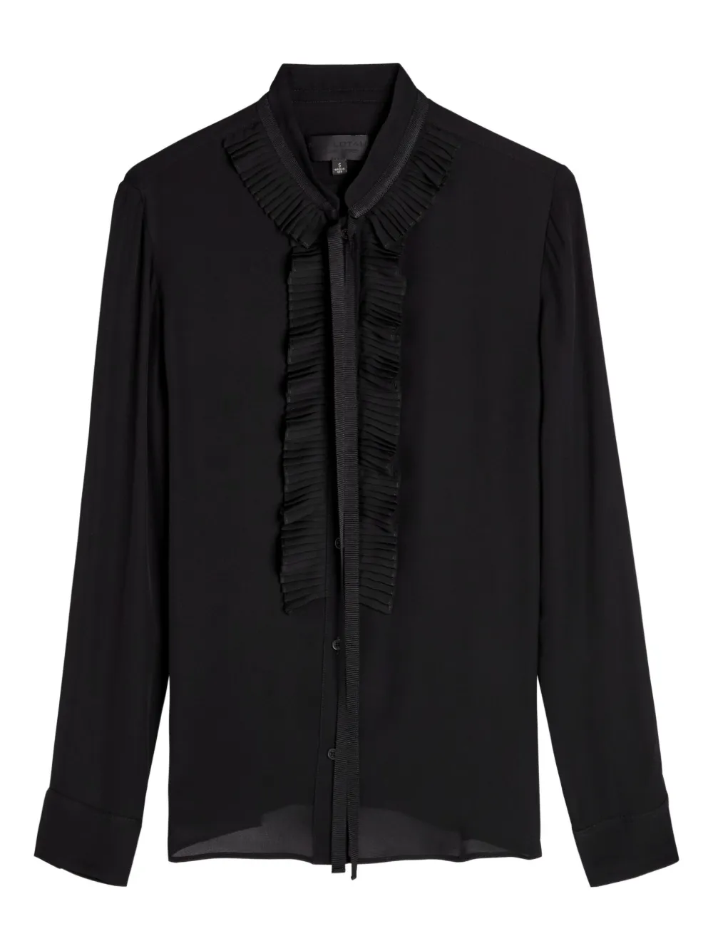 Nili Lotan Blusa Bertille con ruches - Nero