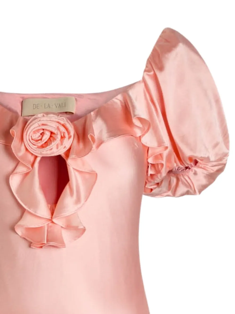 De La Vali Eden maxi-jurk met ruches - Roze