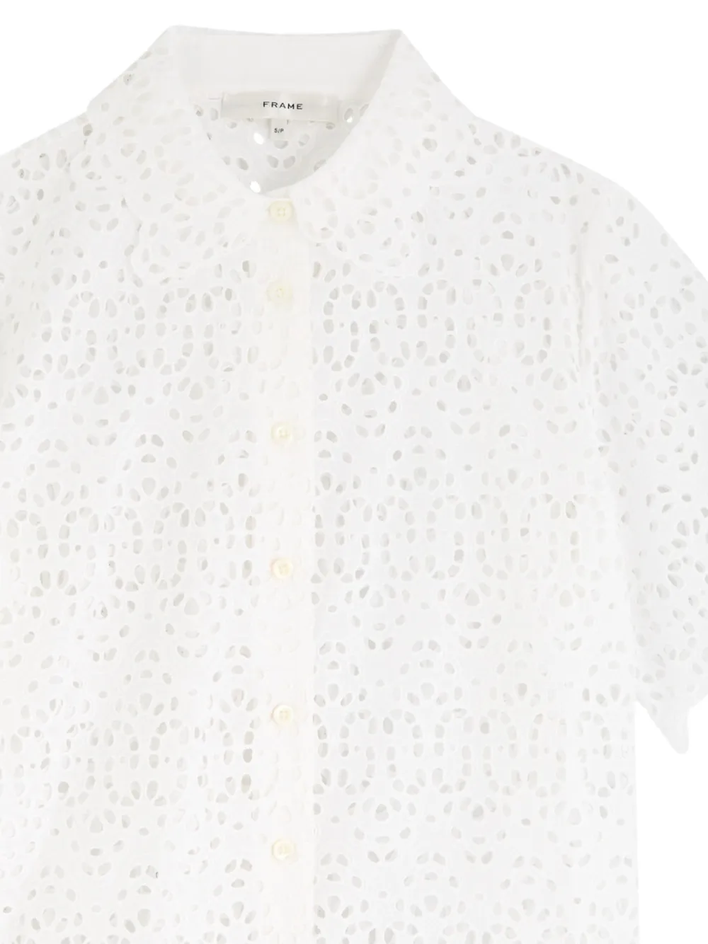 FRAME Deco gewelfde blouse met borduurwerk - Wit