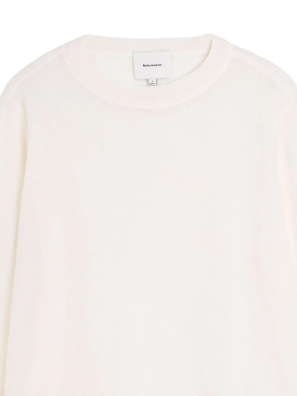  Reformation Long-sleeve Crew-neck Sweater - Neutrals 