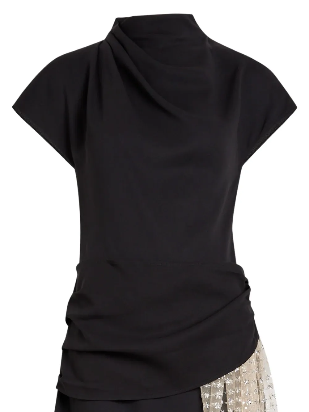 STAUD Effie asymmetrische midi-jurk - Zwart