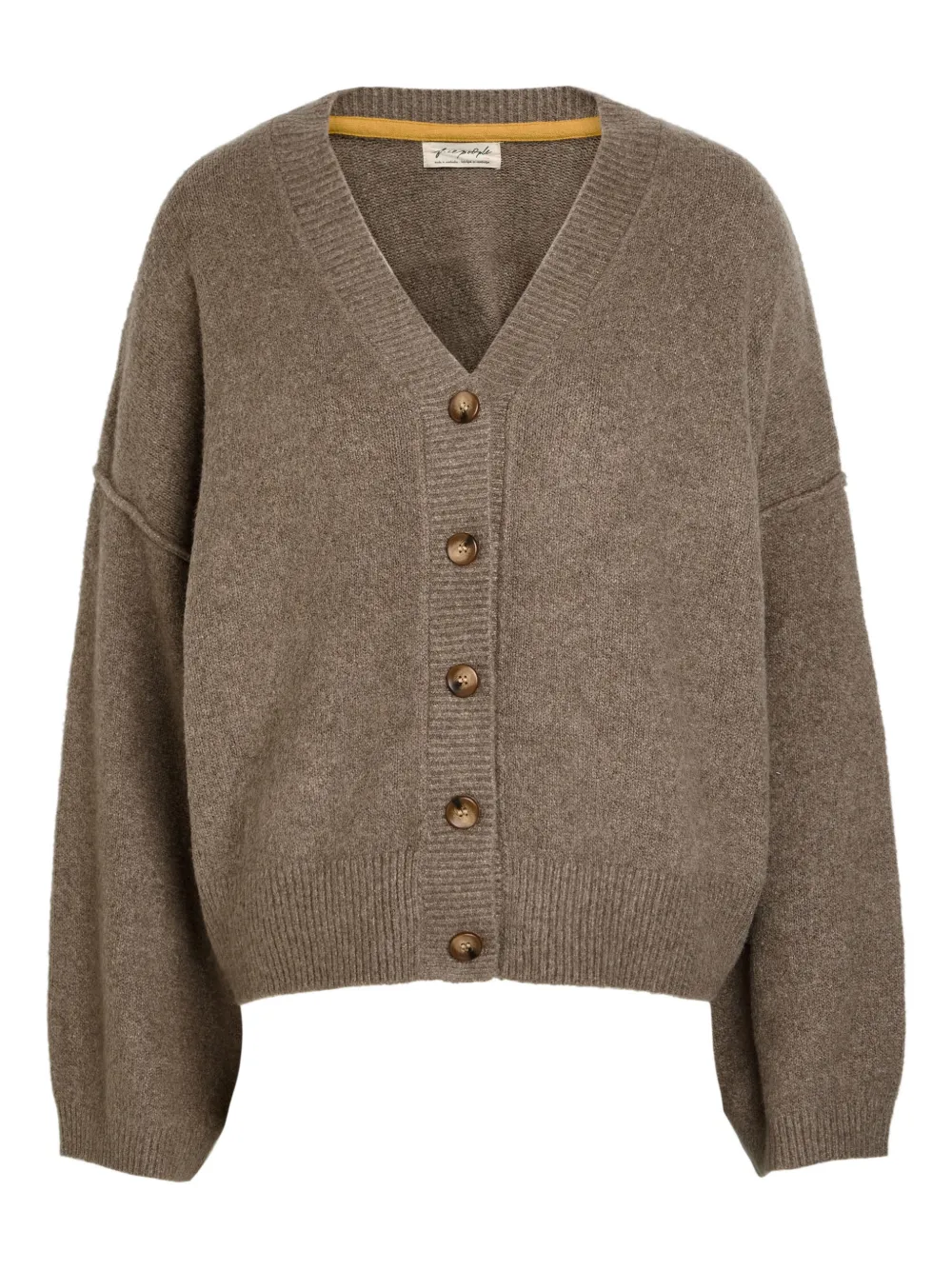 Free People Cardigan Cool Of The Night con scollo a V - Marrone