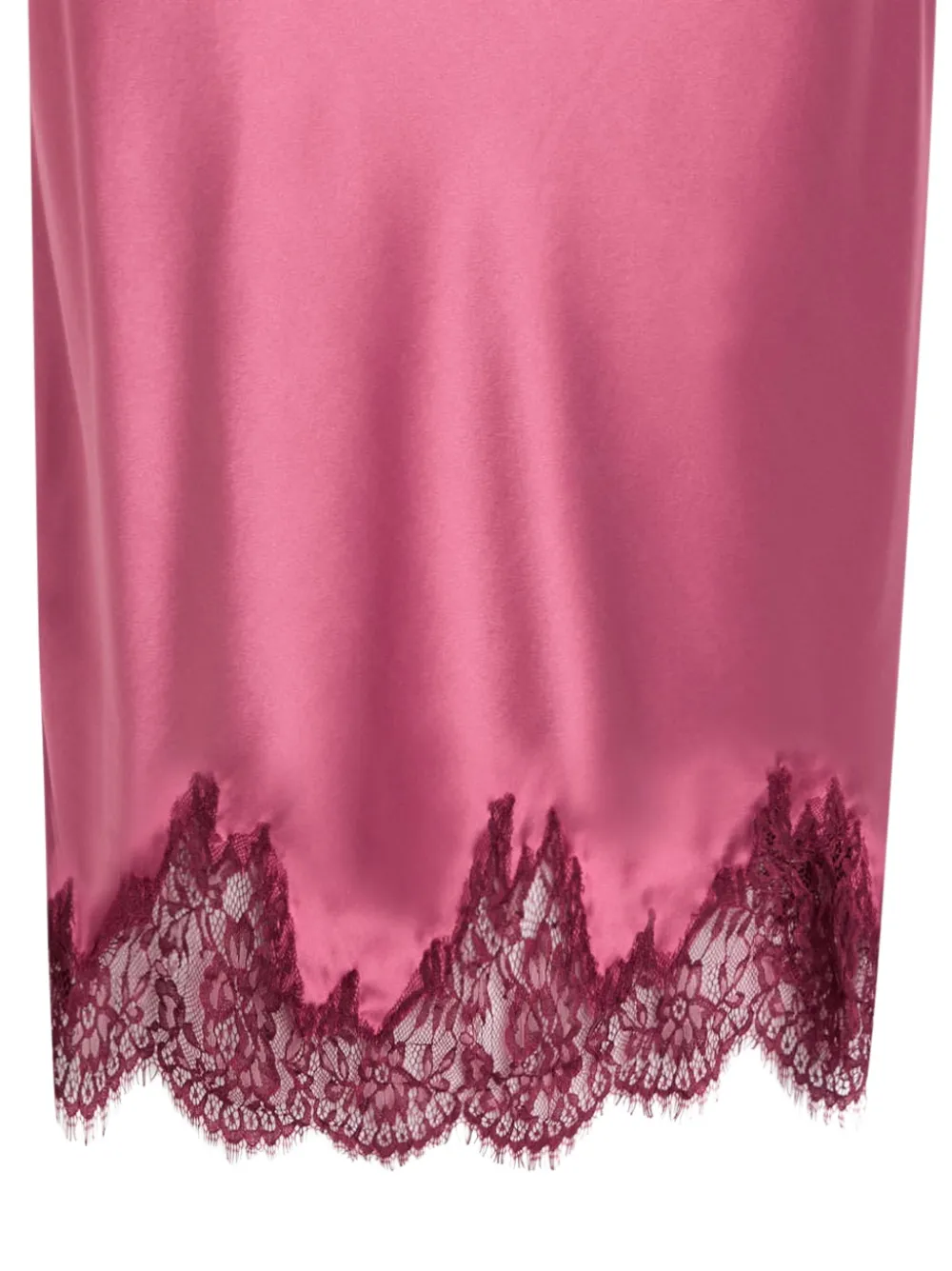 LoveShackFancy Midi-rok met afwerking van kant - Roze