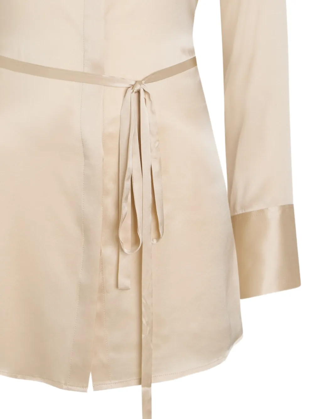 Reformation Blouse met gestrikte taille - Beige