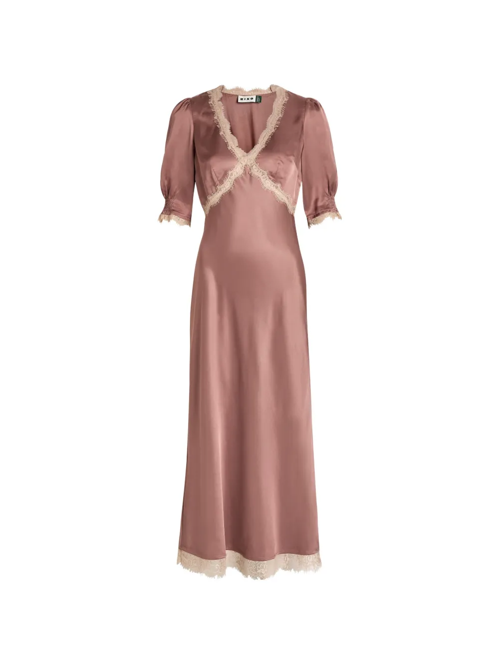 Rixo Annina lace-trim midi dress - Rosa