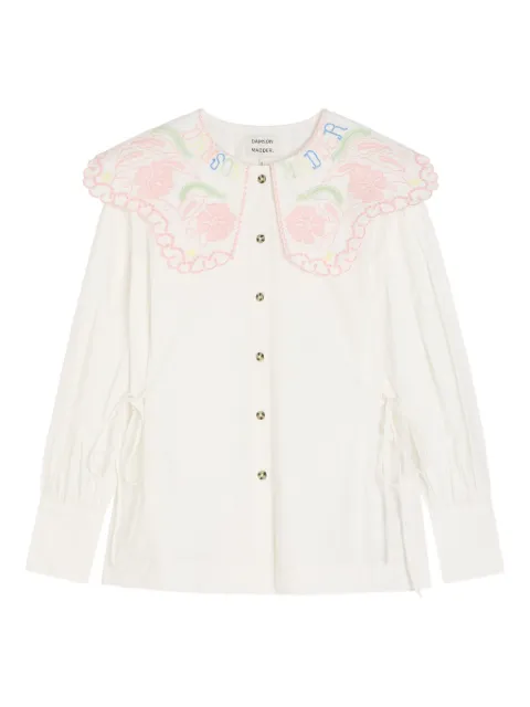 DAMSON MADDER フローラル スカラップカラーブラウス