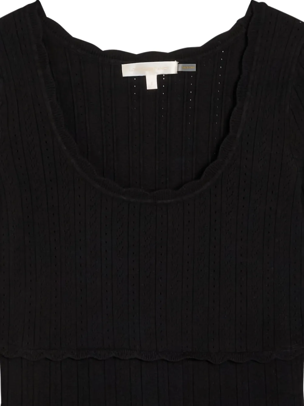 LoveShackFancy Gewelfde gelaagde jurk - Zwart