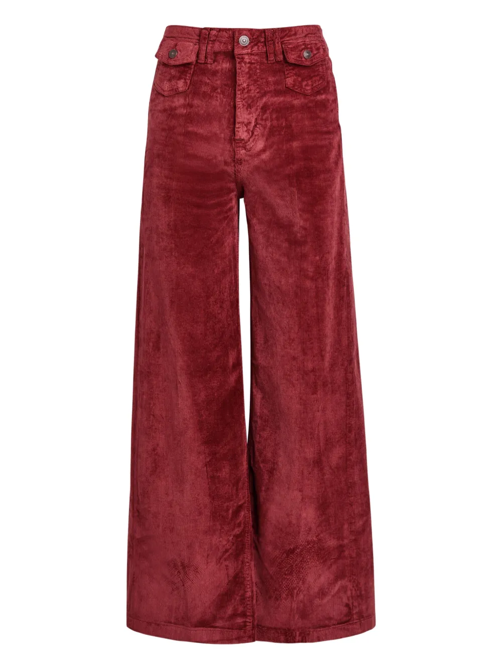 Free People Pantaloni Kellee a coste - Rosso